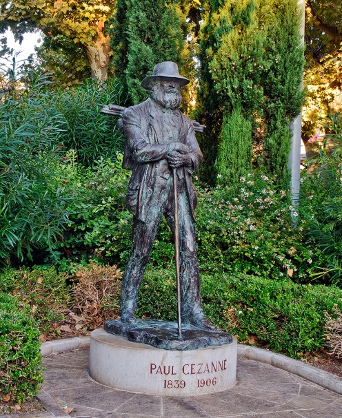 Statue of Cézanne at La Rotonde, Aix-en-Provence